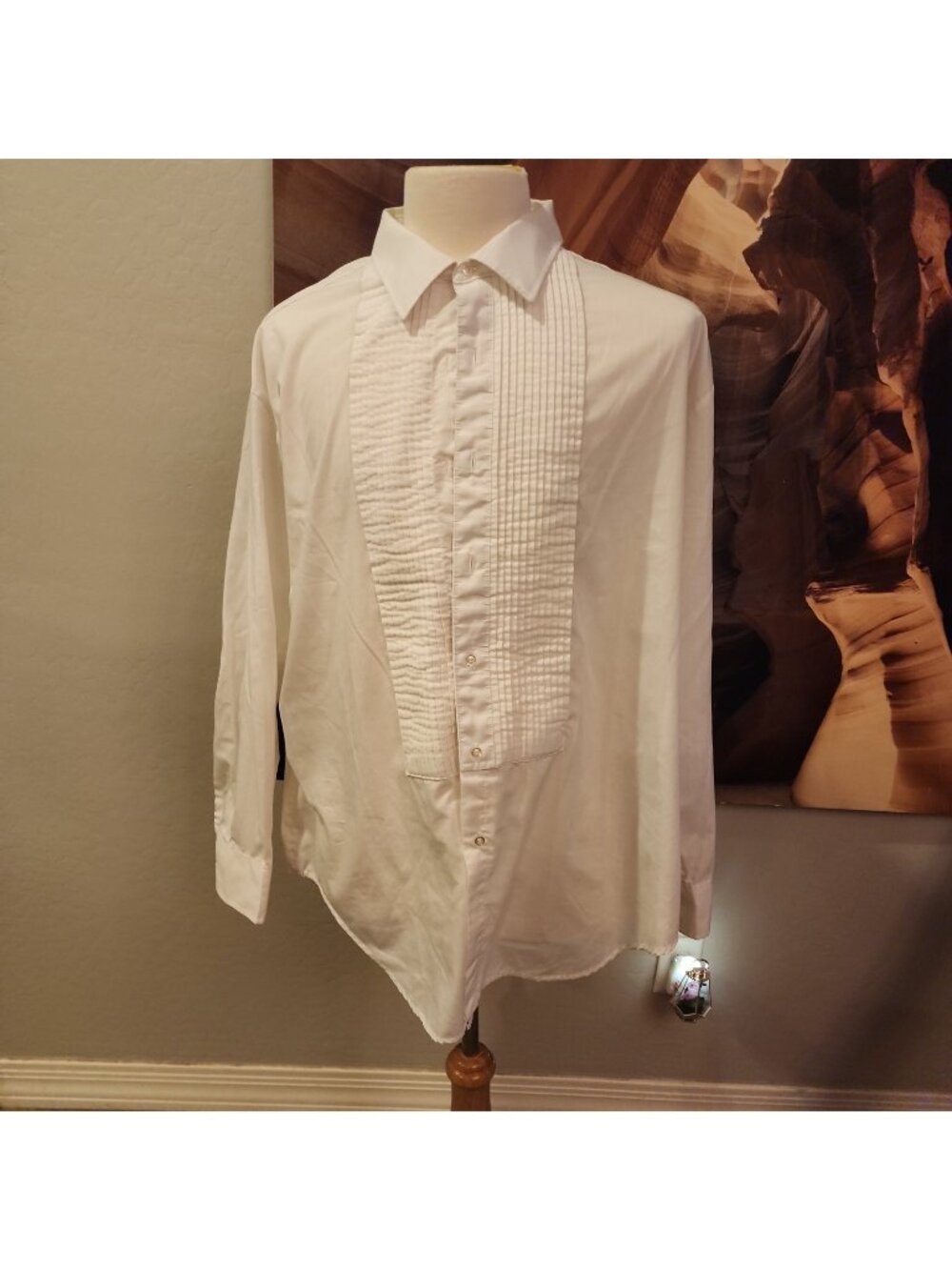 vintage after six tuxedo Shirt White 18.5 35